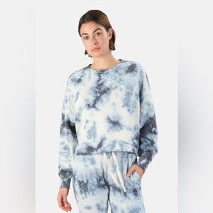 NSF Sonia Crewneck Storm Tie Dye Cropped Sweatshirt Cotton Size L USA